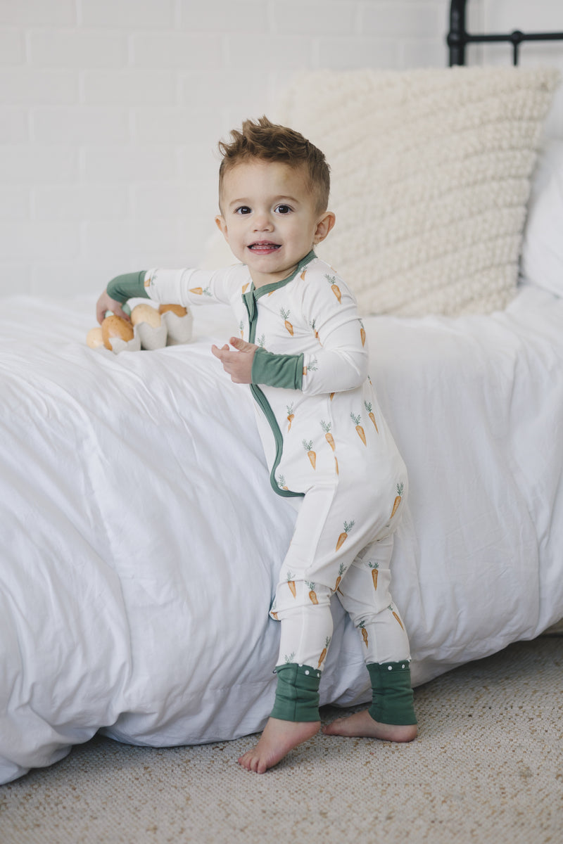 Keep Calm and Carrot On Bamboo Zippy Romper