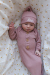 Waffle Knotted Gown & Hat Set w/Optional Customization - more colors
