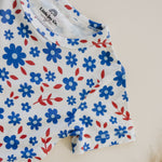 Red White & Blooms 2pc Bamboo Pajamas *see size notes