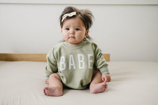 BABE Sweatshirt Romper - more colors - Little Joy Co.