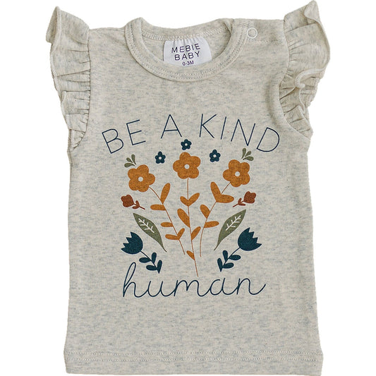Be A Kind Human Ruffle Tee - Little Joy Co.