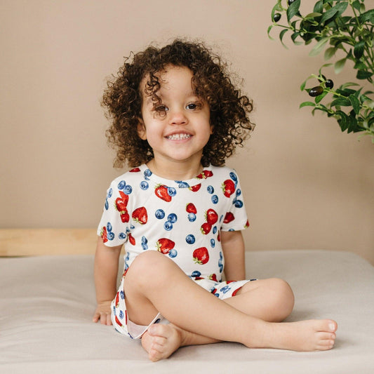 Berry Sweet 2pc Bamboo Pajamas *see size notes - Little Joy Co.