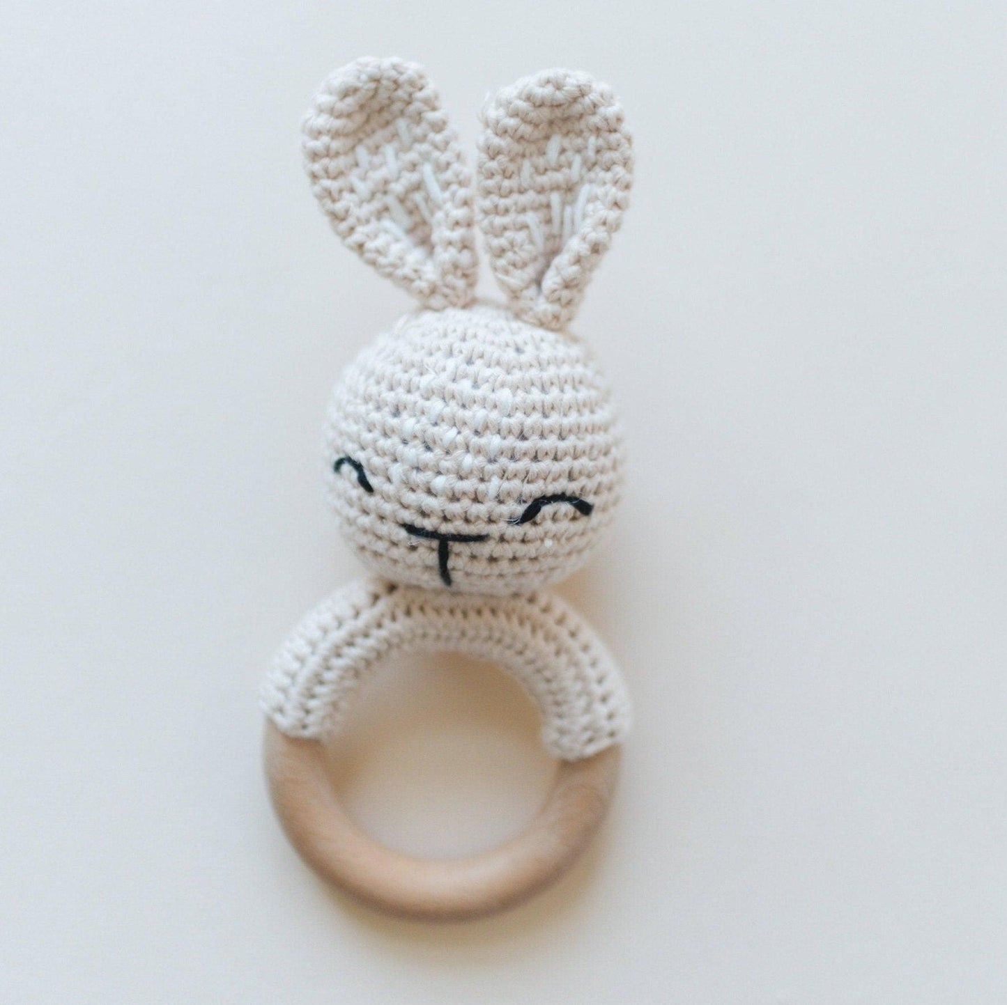 Crocheted Bunny Rattle - Little Joy Co.