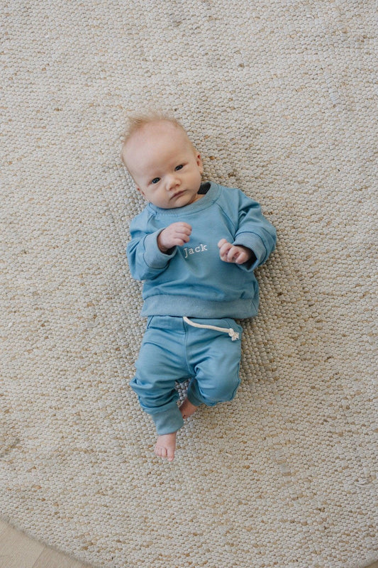 Custom Embroidered Bamboo Jogger Set - more colors - Little Joy Co.