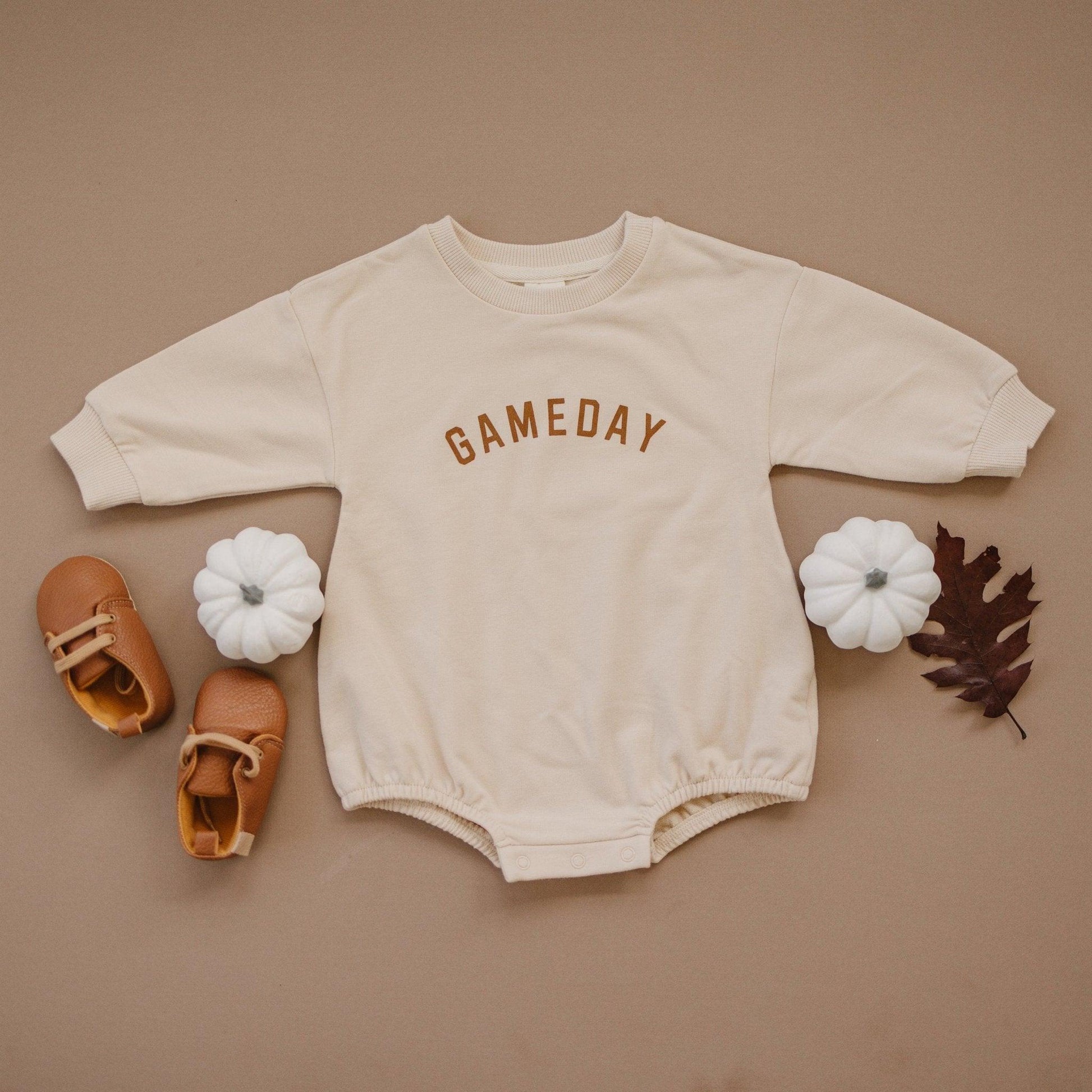 Gameday Organic Cotton Sweatshirt Romper - Little Joy Co.