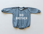 BIG BROTHER Graphic Oversized Sweatshirt Romper - Bubble Romper - Baby Boy Clothes - Big Bro Sweatshirt Shirt Outfit Pregnancy Announcement