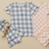 Blue Gingham 2pc Bamboo Pajamas *see size notes
