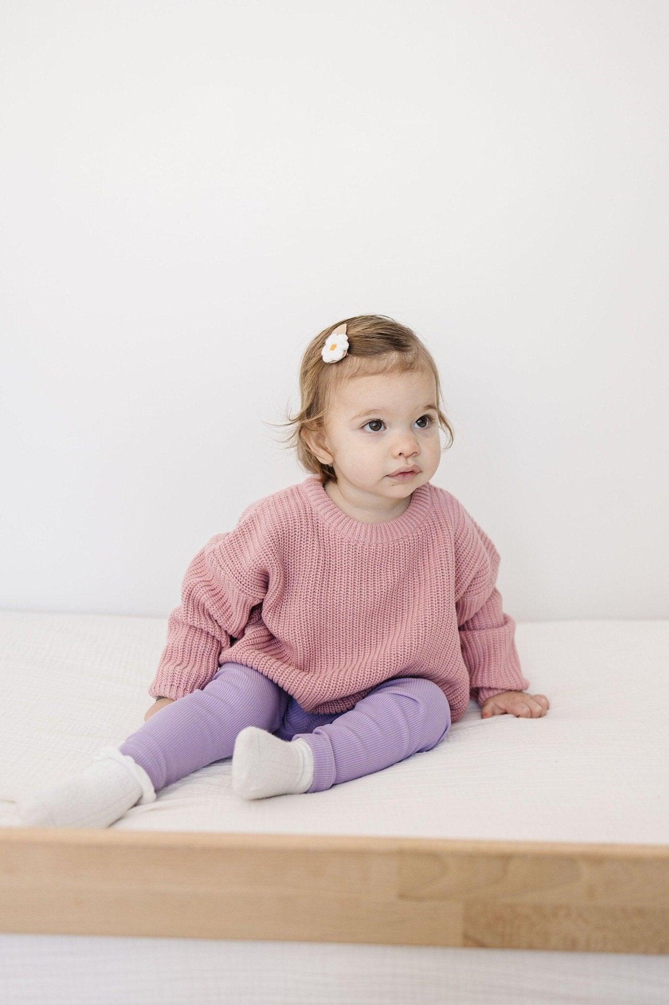 Pink Chunky Knit Sweater - Little Joy Co.