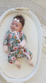 Embroidered Floral Bamboo Zippy Romper