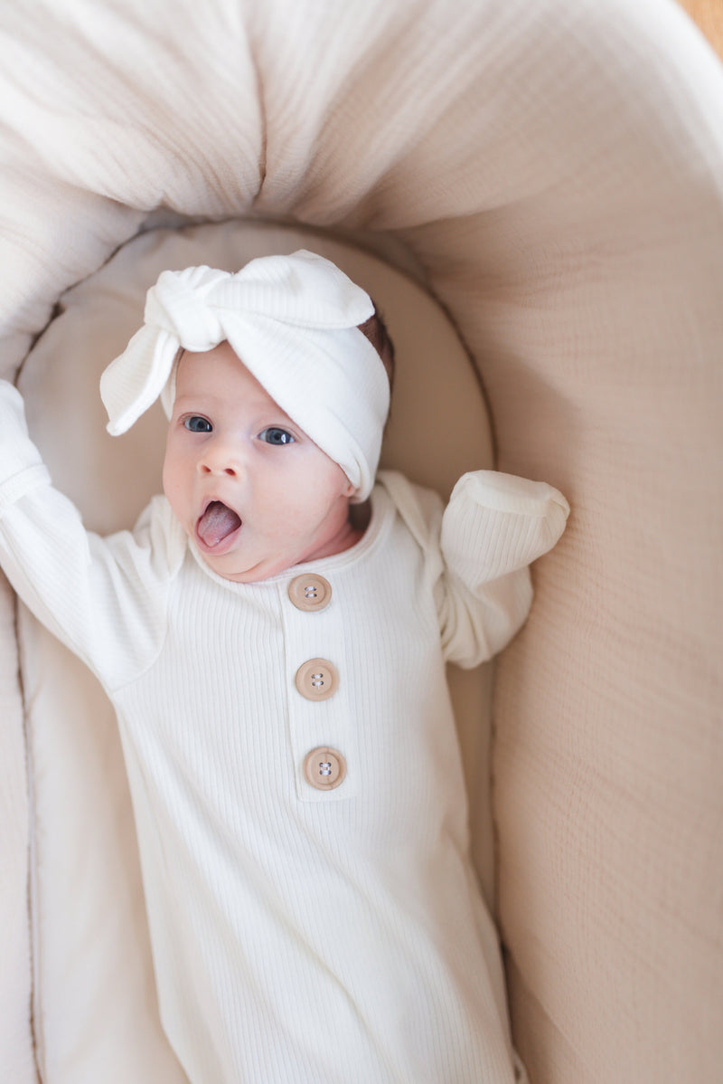 Baby Ruffle Trim Nightgown – Polycotton Blend | THE LAUGHING GIRAFFE
