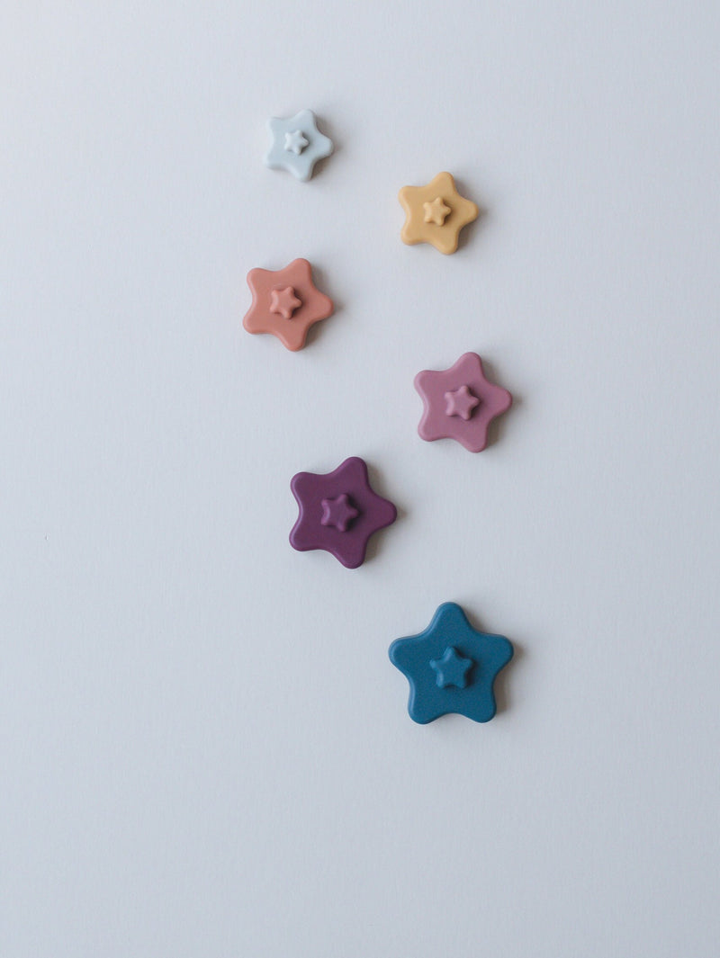Silicone Star Stacking Toy - Stacking Star Toy - Star Stacker Toy - Silicone Toy Stacker - Rainbow Stacking Tower - Minimalist Toys Toddler