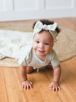 Ribbed Baby Headband - Baby Girl Bow Headband - Baby Girl Headband