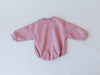 Pink Dinosaur Graphic Oversized Sweatshirt Romper - Triceratops Baby Bubble Romper - Bubble Romper - Baby Boy Clothes - Baby Girl - Neutral