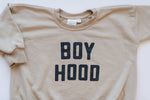 BOY HOOD Oversized Sweatshirt Romper - Baby Boy Bubble Romper - Baby Boy Outfit - Baby Boy Clothes - Boyhood Brotherhood - Toddler Clothes