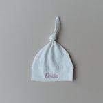 Embroidered Ribbed Newborn Hat