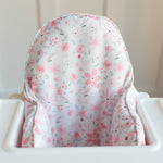 Pink Floral Cushion Cover for the IKEA Antilop Highchair - Flower Wipeable IKEA Antilop Cushion Cover with Inflatable Cushion Insert - Girl