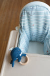 Blue Nautical Cushion Cover for the IKEA Antilop Highchair - Wipeable IKEA Antilop Cushion Cover - Inflatable Cushion Insert - Anchor Ocean