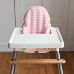 Pink Gingham Cushion Cover for the IKEA Antilop Highchair - Summer Wipeable IKEA Antilop Cushion Cover with Inflatable Cushion Insert - Girl