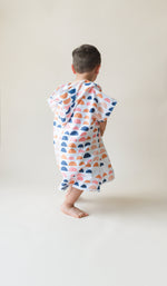 Geometric Kids Beach Towel Poncho - Baby Toddler Girl Boy Neutral - Hooded Beach Towel - Microfiber Bath Towel - Boho Minimalist