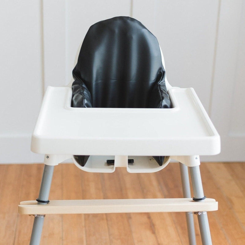 Black Wipeable Vegan Leather Cushion Cover for the IKEA Antilop Highchair - Neutral IKEA Antilop Cushion Cover Inflatable Insert - PU Tan