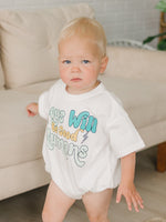 Boys Will Be Good Humans Oversized T-Shirt Romper - Baby Boy Bubble Romper - Baby Boy Outfit - Kind Nice Humans - Baby Boy Tee