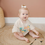 MAMA'S SUNSHINE Oversized T-Shirt Romper - Baby Girl Bubble Romper - Baby Boy Outfit - Mother's Day Outfit Shirt - Neutral Bubble Romper