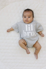 LIL BRO Graphic Bubble Romper - T-Shirt Romper - Baby Boy Clothes - Little Brother Shirt Outfit - Pregnancy Announcement - Gender Reveal Tee