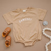 GAMEDAY Organic Cotton Oversized T-Shirt Romper - Baby Boy Bubble Romper - Baby Boy Outfit - Baby Boy Fall Clothes - Football Sports Neutral