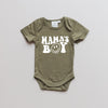 Mama's Boy Organic Cotton Short-Sleeved Baby Bodysuit - Mama's Boy Shirt T-Shirt Bodysuit - Baby Boy Outfit - Mom Son Shirt