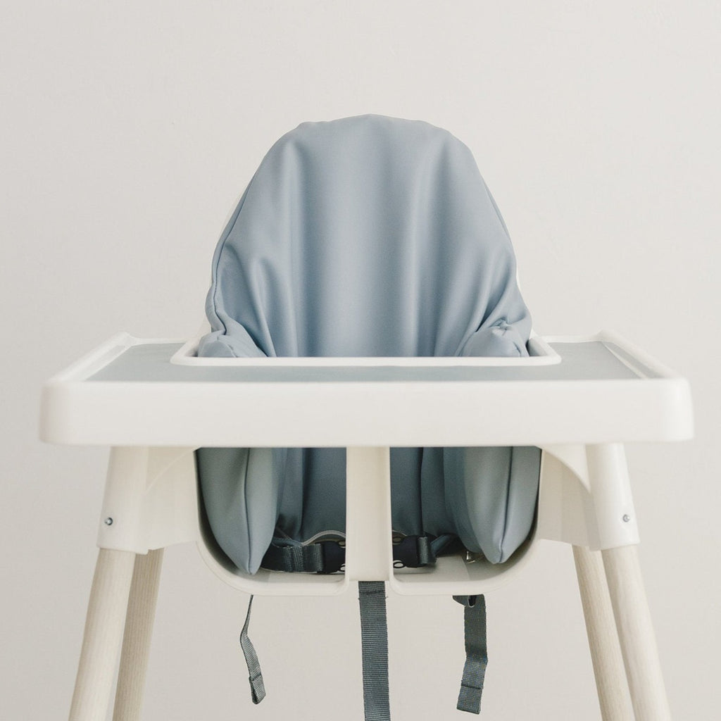 Light Blue Wipeable Vegan Leather Cushion Cover for the IKEA Antilop Highchair - Neutral IKEA Antilop Cushion Cover Inflatable Insert - PU