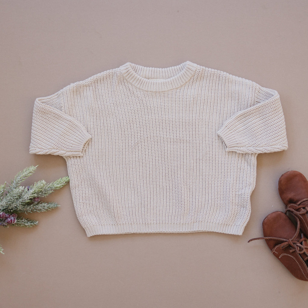 Oversized Chunky Knit Sweater Babies & Toddlers - Toddler Sweater - Baby Sweater - Baby Girl Clothes - Neutral Baby Outfit - Baby Clothes
